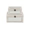 Contemporary Home Living Handcrafted Mirrored Keepsake Boxes - 11.75" - White - Set of 2